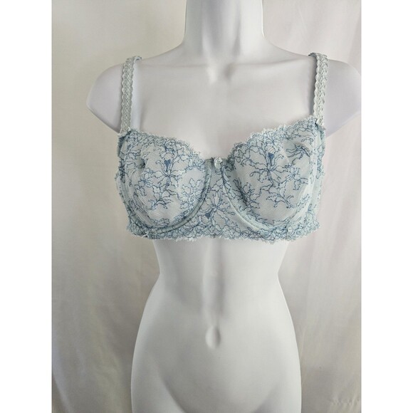 Felina Other - Felina Lingerie Bra Womens Blue Unpadded Underwire Style 5894 Size 38C